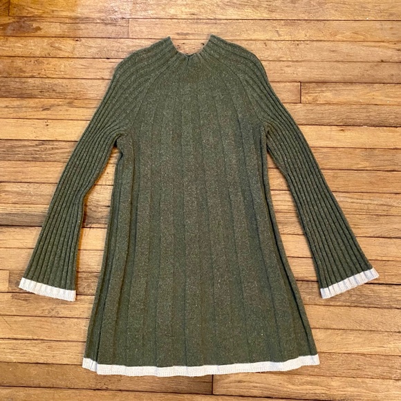 ANTHROPOLOGIE Arsenau Sweater Dress Olive - Picture 4 of 9